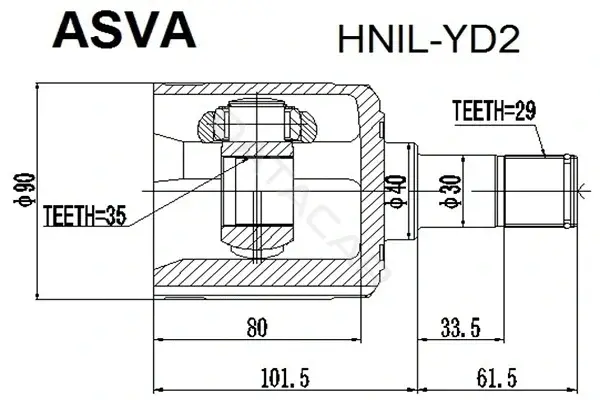 Шрус ASVA HNIL-YD2