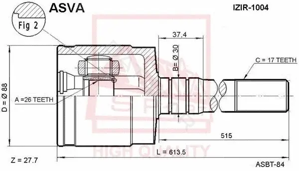 Шрус ASVA ISIR-1004