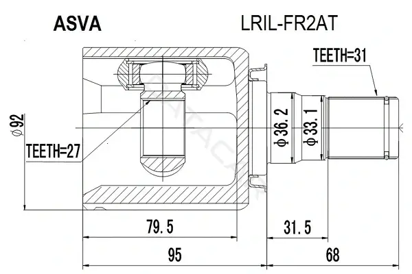Шрус ASVA LRIL-FR2AT