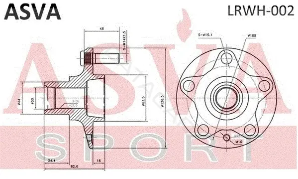 Ступица колеса ASVA LRWH-002