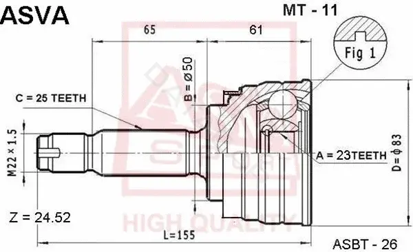Шрус ASVA MT-11