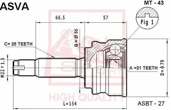 Шрус ASVA MT-43