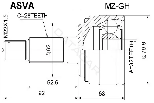 Шрус ASVA MZ-GH