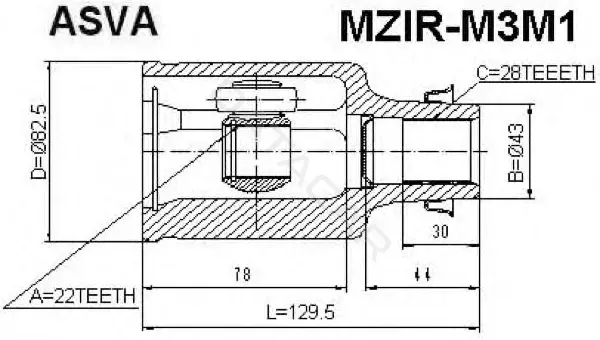 Шрус ASVA MZIR-M3M1