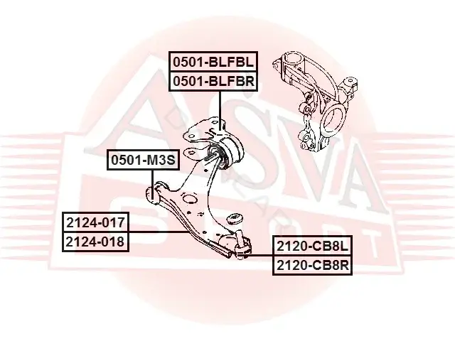 Шаровая опора ASVA 2120-CB8L