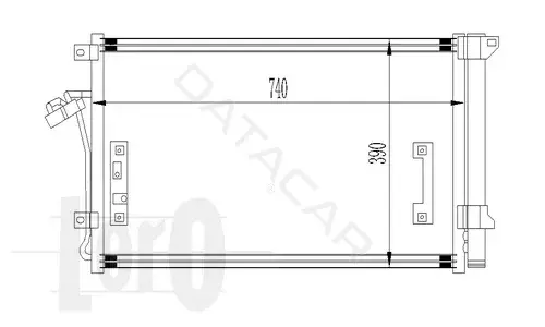 Радиатор кондиционера LORO 003-016-0020