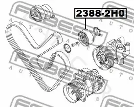 Натяжной ролик ГРМ FEBEST 2388-2H0
