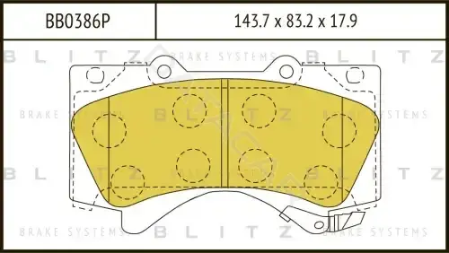 Тормозные колодки BLITZ BB0386P