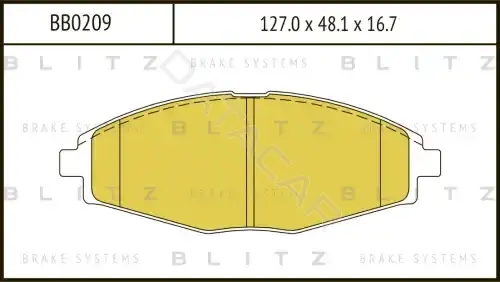 Тормозные колодки BLITZ BB0209