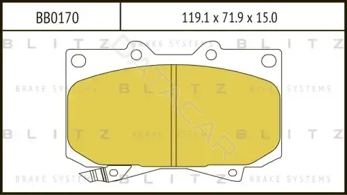 Тормозные колодки BLITZ BB0170