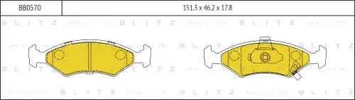 Тормозные колодки BLITZ BB0570