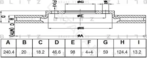 Тормозные диски BLITZ BS0465