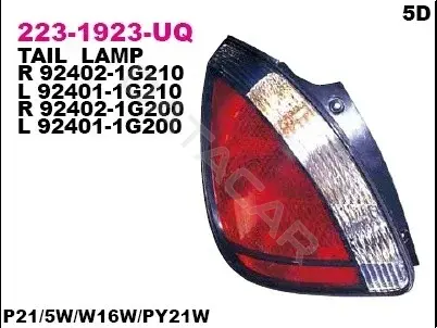 Задние фонари DEPO 223-1923L-UQ
