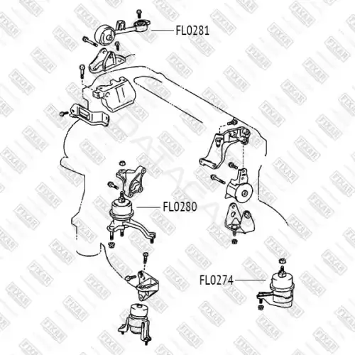 Подушка КПП FIXAR FL0274