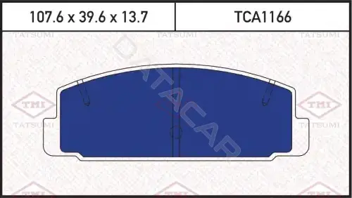 Тормозные колодки TATSUMI TCA1166