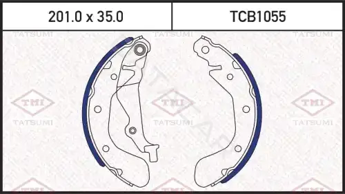 Барабанные колодки TATSUMI TCB1055