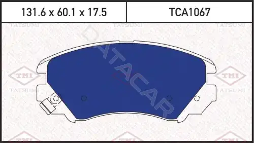 Тормозные колодки TATSUMI TCA1067