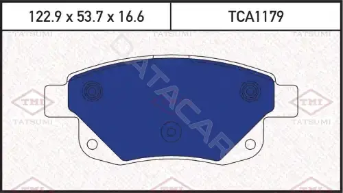 Тормозные колодки TATSUMI TCA1179