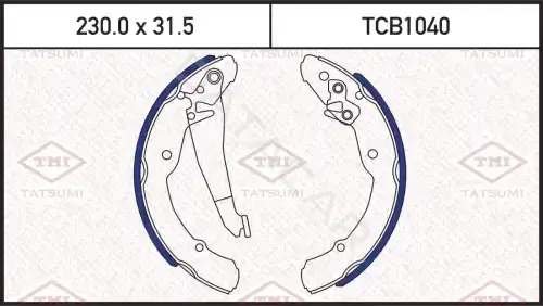 Барабанные колодки TATSUMI TCB1040