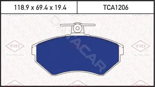 Тормозные колодки TATSUMI TCA1206