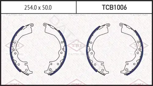 Барабанные колодки TATSUMI TCB1006