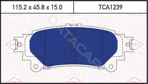Тормозные колодки TATSUMI TCA1239