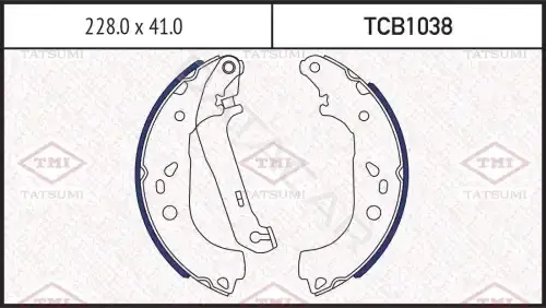 Барабанные колодки TATSUMI TCB1038