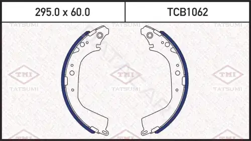 Барабанные колодки TATSUMI TCB1062