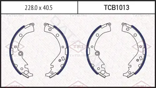 Барабанные колодки TATSUMI TCB1013