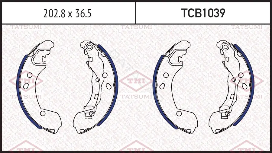 Колодки ручника TATSUMI TCB1039