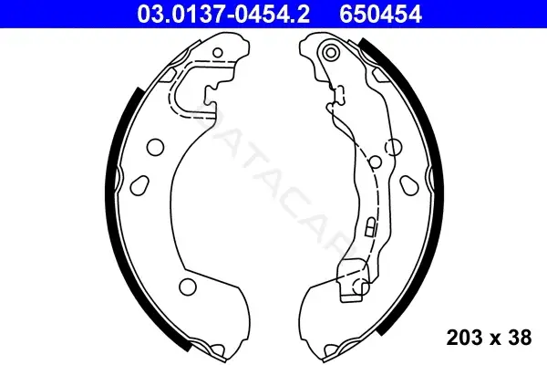 Барабанные колодки ATE 03.0137-0454.2