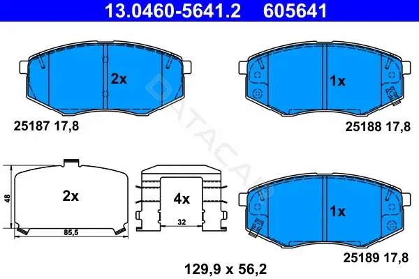 Тормозные колодки ATE 13.0460-5641.2
