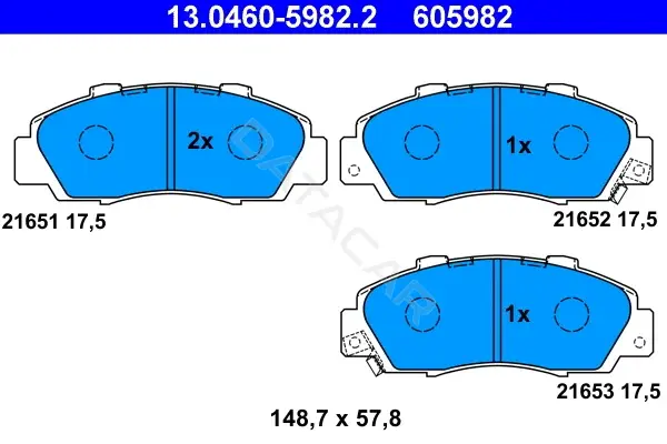 Тормозные колодки ATE 13.0460-5982.2