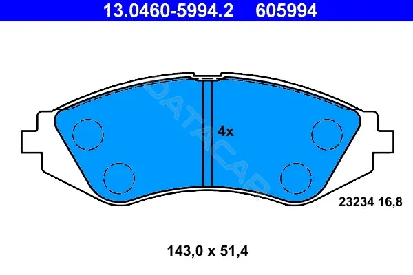 Тормозные колодки ATE 13.0460-5994.2