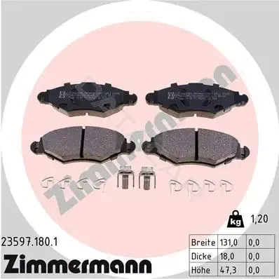 Тормозные колодки ZIMMERMANN 23597.180.1