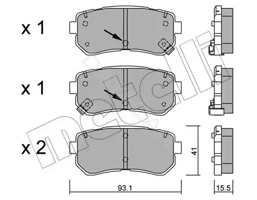 Тормозные колодки METELLI 22-0725-1