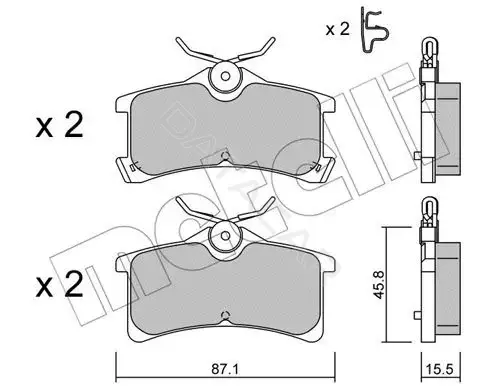 Тормозные колодки METELLI 22-0449-0