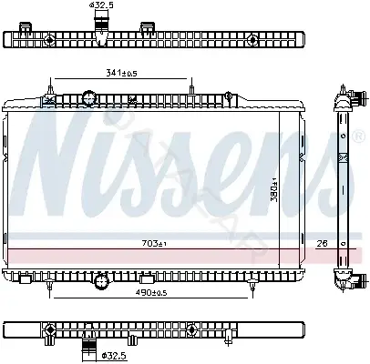 Радиатор охлаждения NISSENS 606405