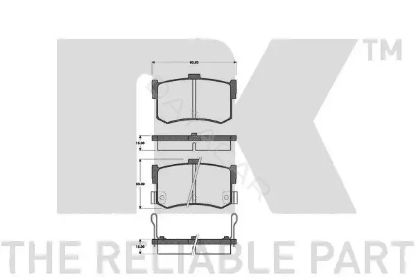 Тормозные колодки NK 222617