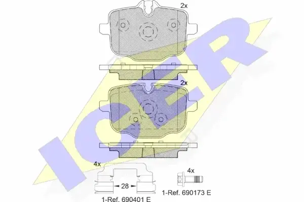 Тормозные колодки ICER 182005-202