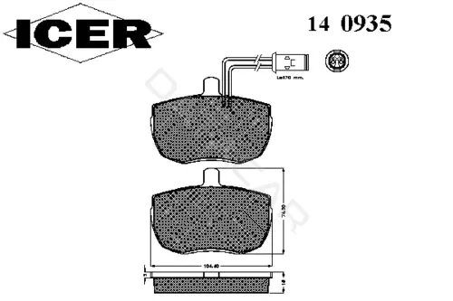 Тормозные колодки ICER 140935