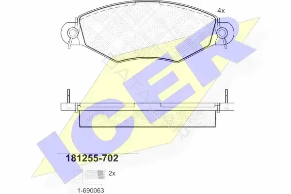 Тормозные колодки ICER 181255-702
