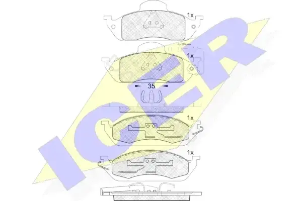 Тормозные колодки ICER 181276