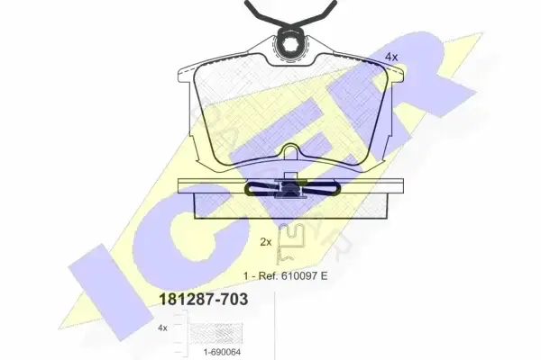 Тормозные колодки ICER 181287-703