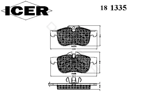 Тормозные колодки ICER 181335