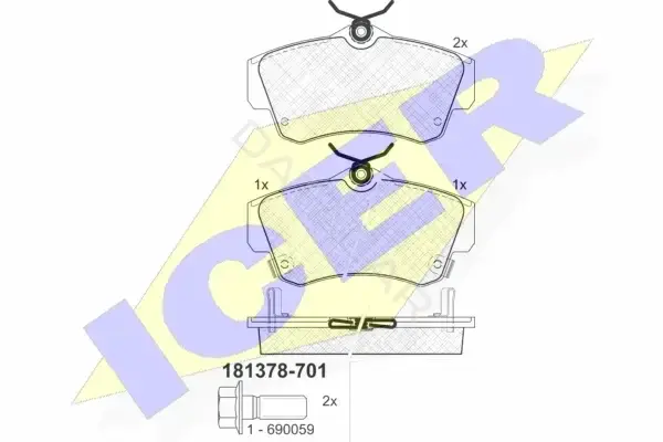 Тормозные колодки ICER 181378-701