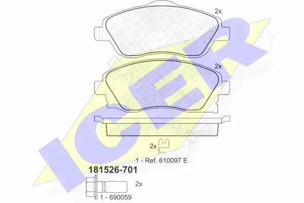 Тормозные колодки ICER 181526-701