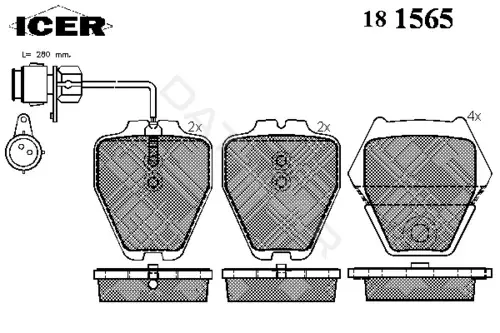 Тормозные колодки ICER 181565