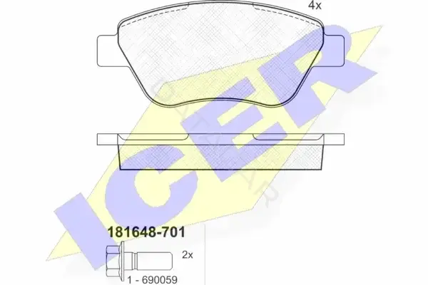 Тормозные колодки ICER 181648-701
