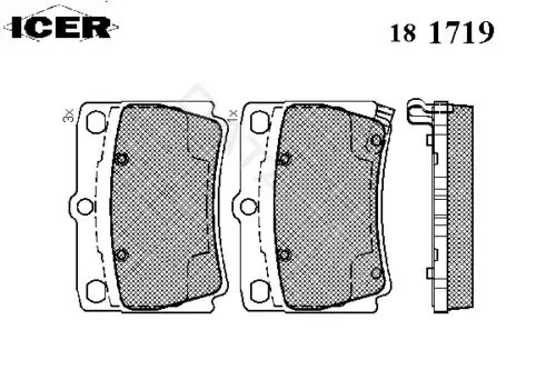 Тормозные колодки ICER 181719